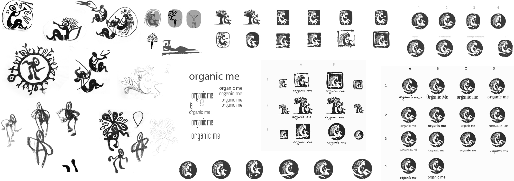 Organic Me logo process